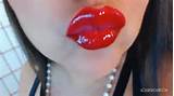 arousing red lipstick kisses