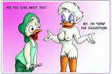 Nasty Webby gives head as gets bitten by nerdy Donald Duck