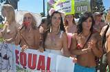 National Go Topless Day Protest On Sunday August