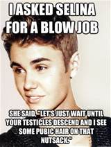 Justin Bieber hits puberty - i asked selina for a blow job she said ...