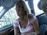 Quick blowjob in the car Dirty blonde girl gives a quick blowjob in ...