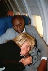 Classy slutty giving a blowjob in the plane full of people!
