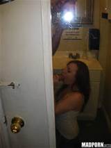 pawn your sex tape : Public bathroom amateur blowjob