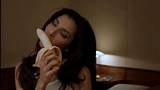 Roselyn Sanchez sucking and licking banana and expose her cleavege ...