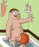 Lois Griffin gives a blowjob during the bath