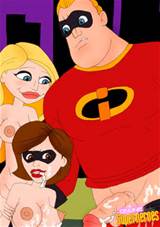 Sweet Mirage swallowing Mr. Incredible and getting cummed all over her ...
